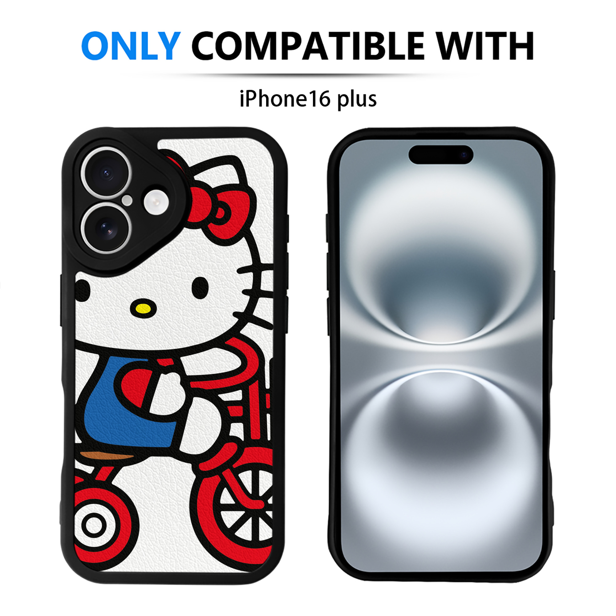 （画像用） Hello Kitty ハローキティ 【iPhone 16シリーズ対応】シリコンスマホケース（レザー調） 材質：シリコン
